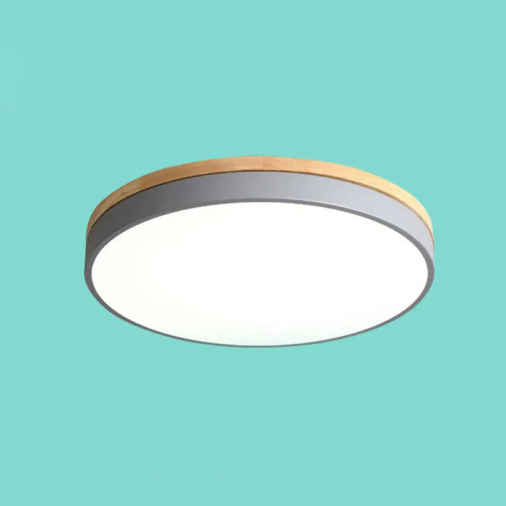 DecorBites™ DecorBites™ Sleek LED Circle Flush Mount Bedroom Lighting with Acrylic Shade