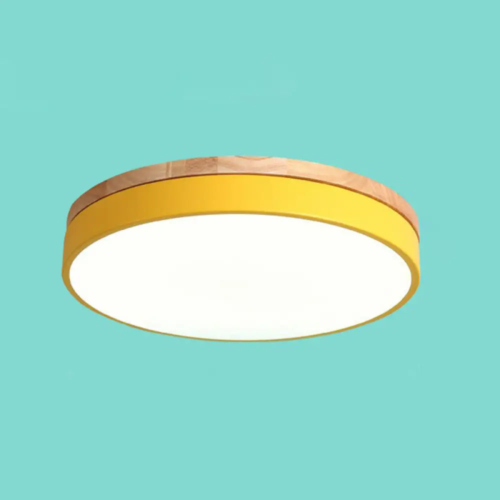 DecorBites™ DecorBites™ Sleek LED Circle Flush Mount Bedroom Lighting with Acrylic Shade