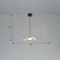 Sleek LED Pendulum Light: Ruffled Design, Clear Acrylic, Ideal for Dining Room