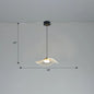 Sleek LED Pendulum Light: Ruffled Design, Clear Acrylic, Ideal for Dining Room