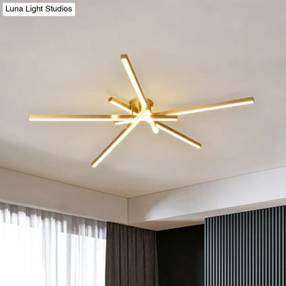 DecorBites™ DecorBites™ Sleek LED Semi Flush Mount Ceiling Light Fixture for Living Room, Minimalist Metal Design