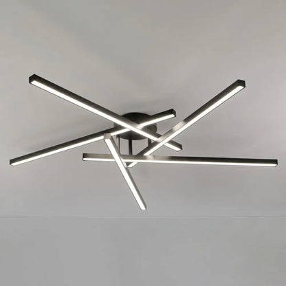 DecorBites™ DecorBites™ Sleek LED Semi Flush Mount Ceiling Light Fixture for Living Room, Minimalist Metal Design
