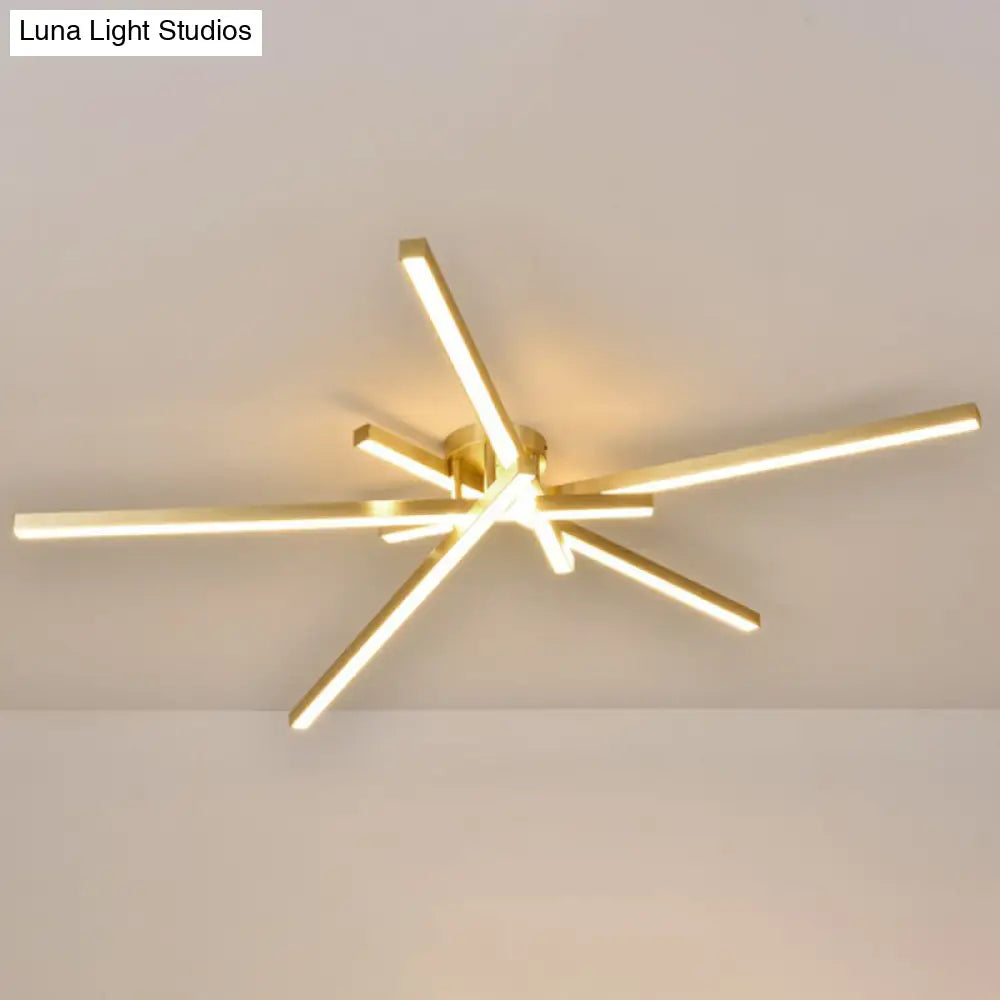 DecorBites™ DecorBites™ Sleek LED Semi Flush Mount Ceiling Light Fixture for Living Room, Minimalist Metal Design
