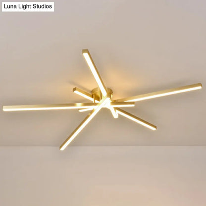 DecorBites™ DecorBites™ Sleek LED Semi Flush Mount Ceiling Light Fixture for Living Room, Minimalist Metal Design