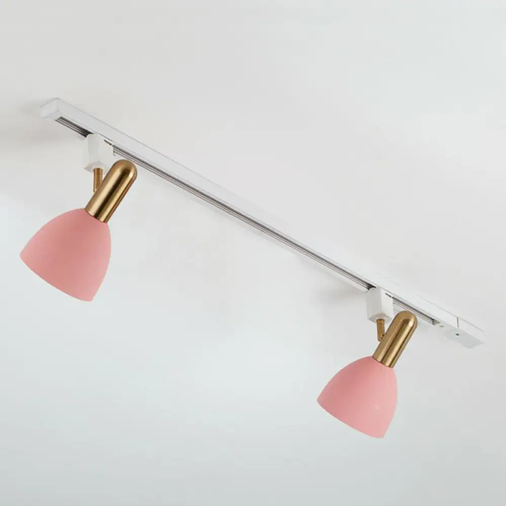 DecorBites™ DecorBites™ Sleek Macaron Style Metal Semi Flush Tracklight Spotlight - Perfect for Living Room