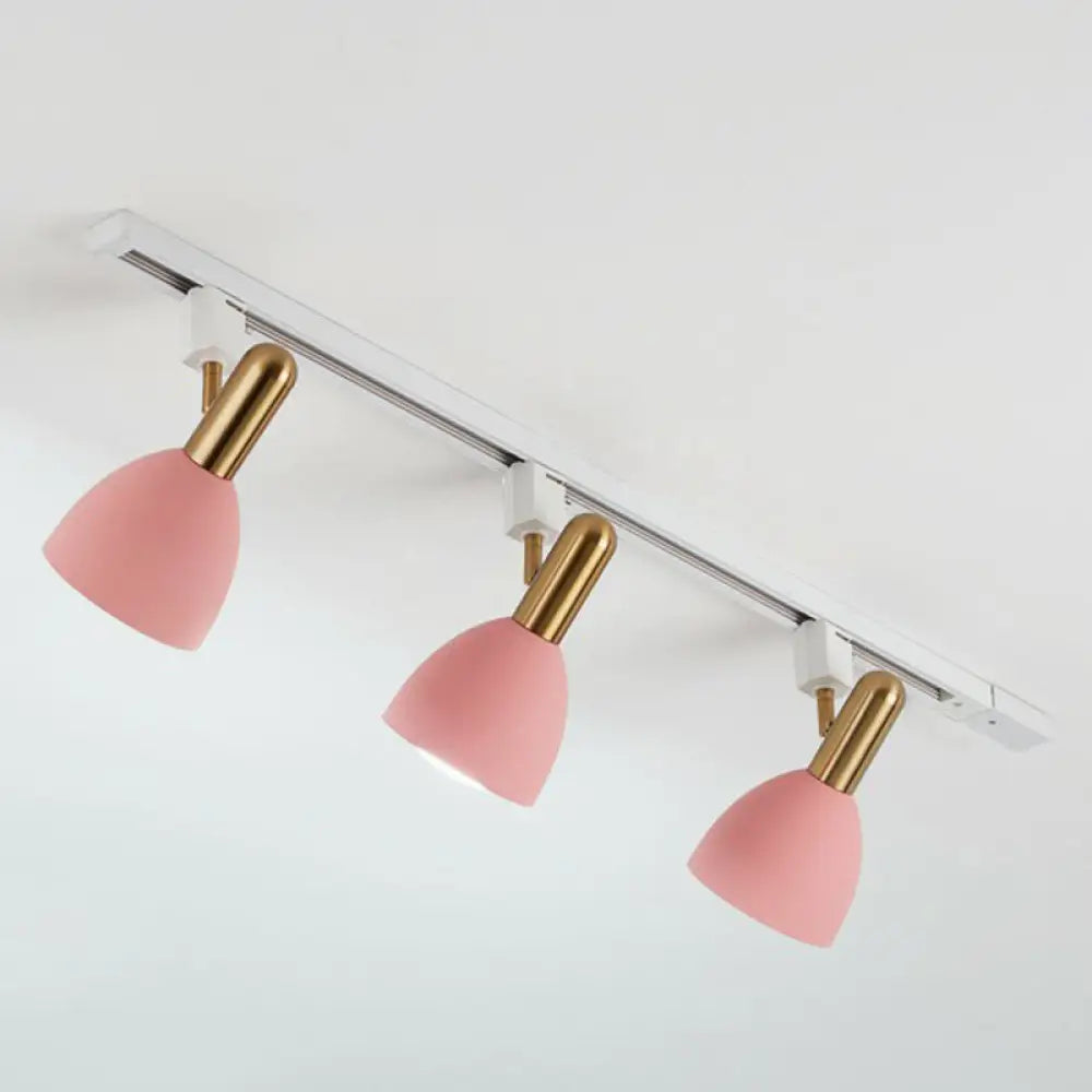 DecorBites™ DecorBites™ Sleek Macaron Style Metal Semi Flush Tracklight Spotlight - Perfect for Living Room
