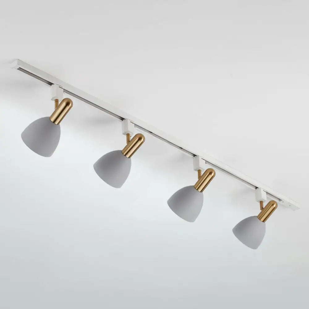 DecorBites™ DecorBites™ Sleek Macaron Style Metal Semi Flush Tracklight Spotlight - Perfect for Living Room