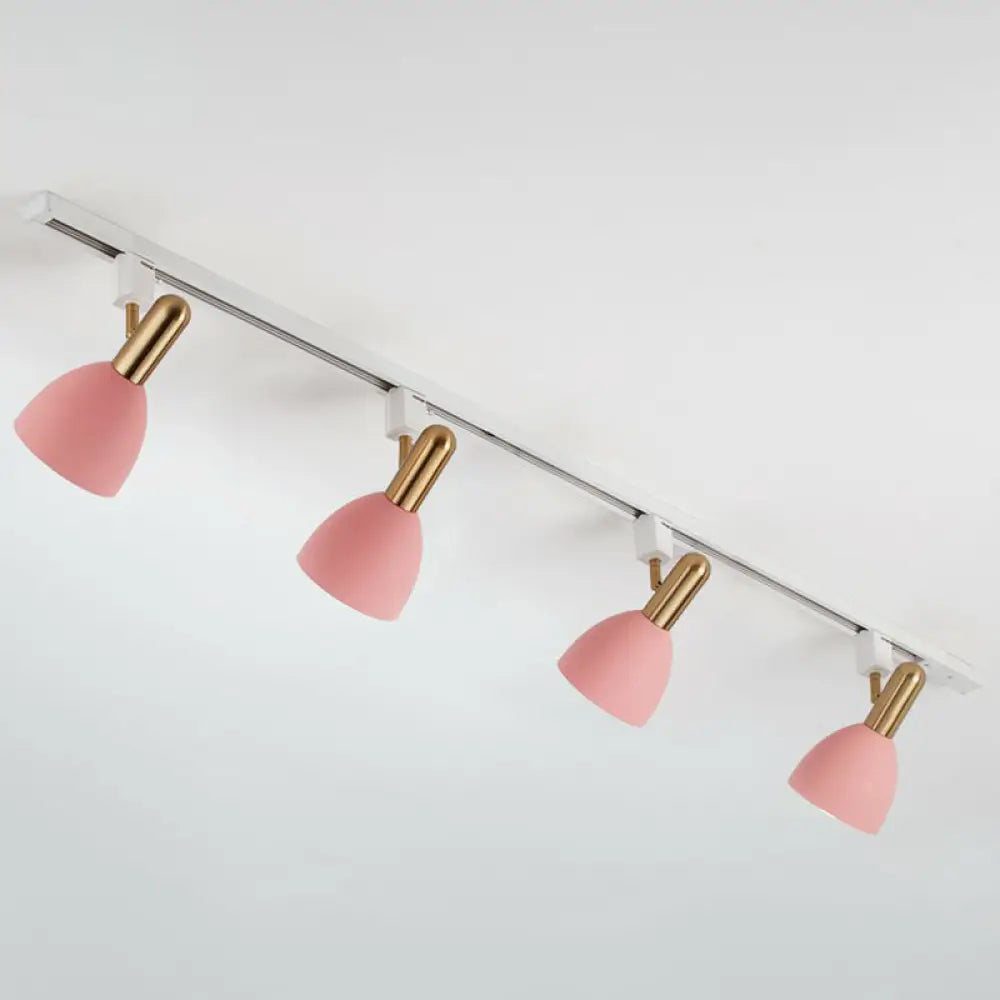 DecorBites™ DecorBites™ Sleek Macaron Style Metal Semi Flush Tracklight Spotlight - Perfect for Living Room