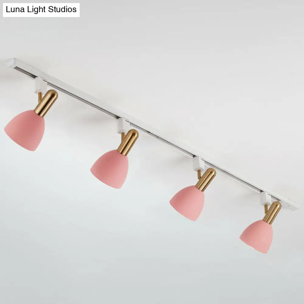 DecorBites™ DecorBites™ Sleek Macaron Style Metal Semi Flush Tracklight Spotlight - Perfect for Living Room