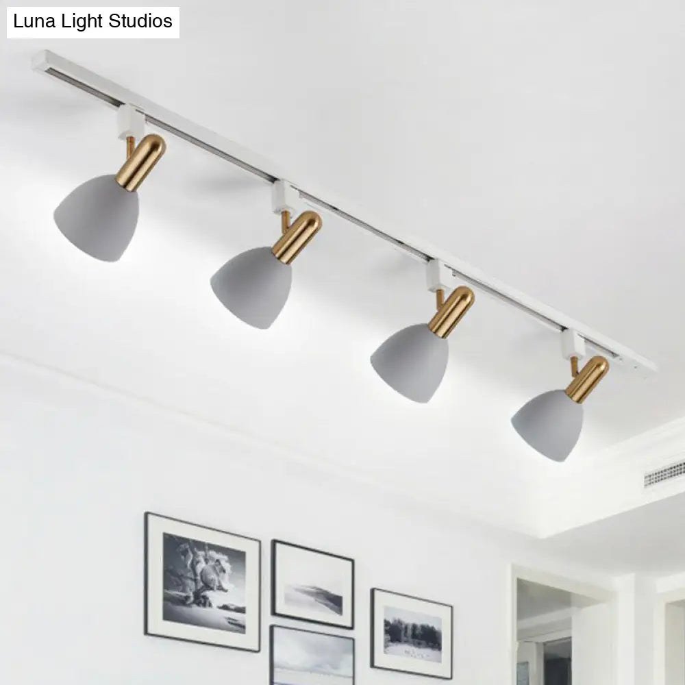 DecorBites™ DecorBites™ Sleek Macaron Style Metal Semi Flush Tracklight Spotlight - Perfect for Living Room