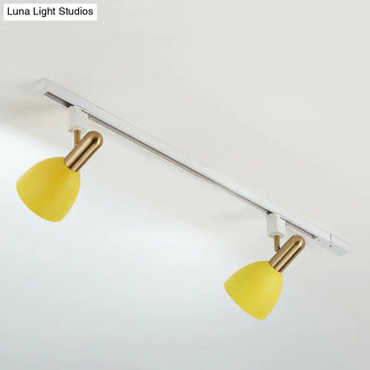 DecorBites™ DecorBites™ Sleek Macaron Style Metal Semi Flush Tracklight Spotlight - Perfect for Living Room