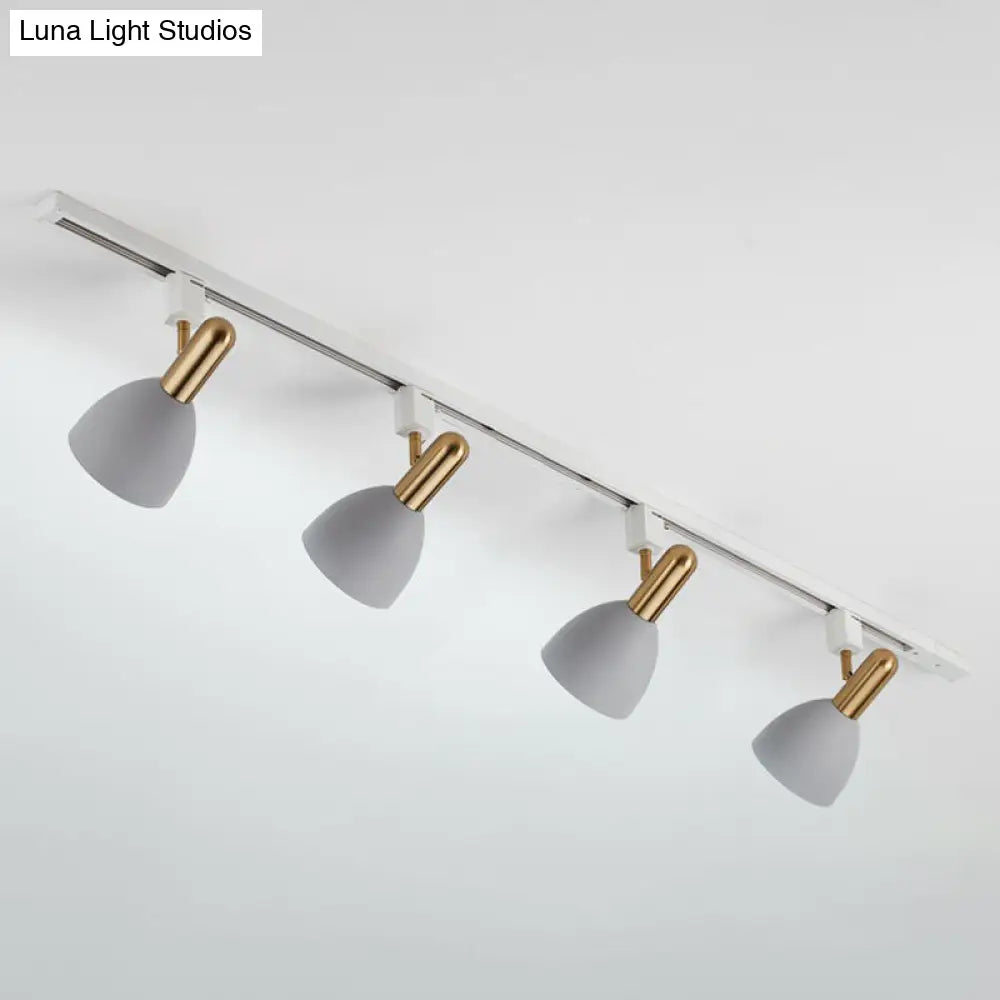 DecorBites™ DecorBites™ Sleek Macaron Style Metal Semi Flush Tracklight Spotlight - Perfect for Living Room