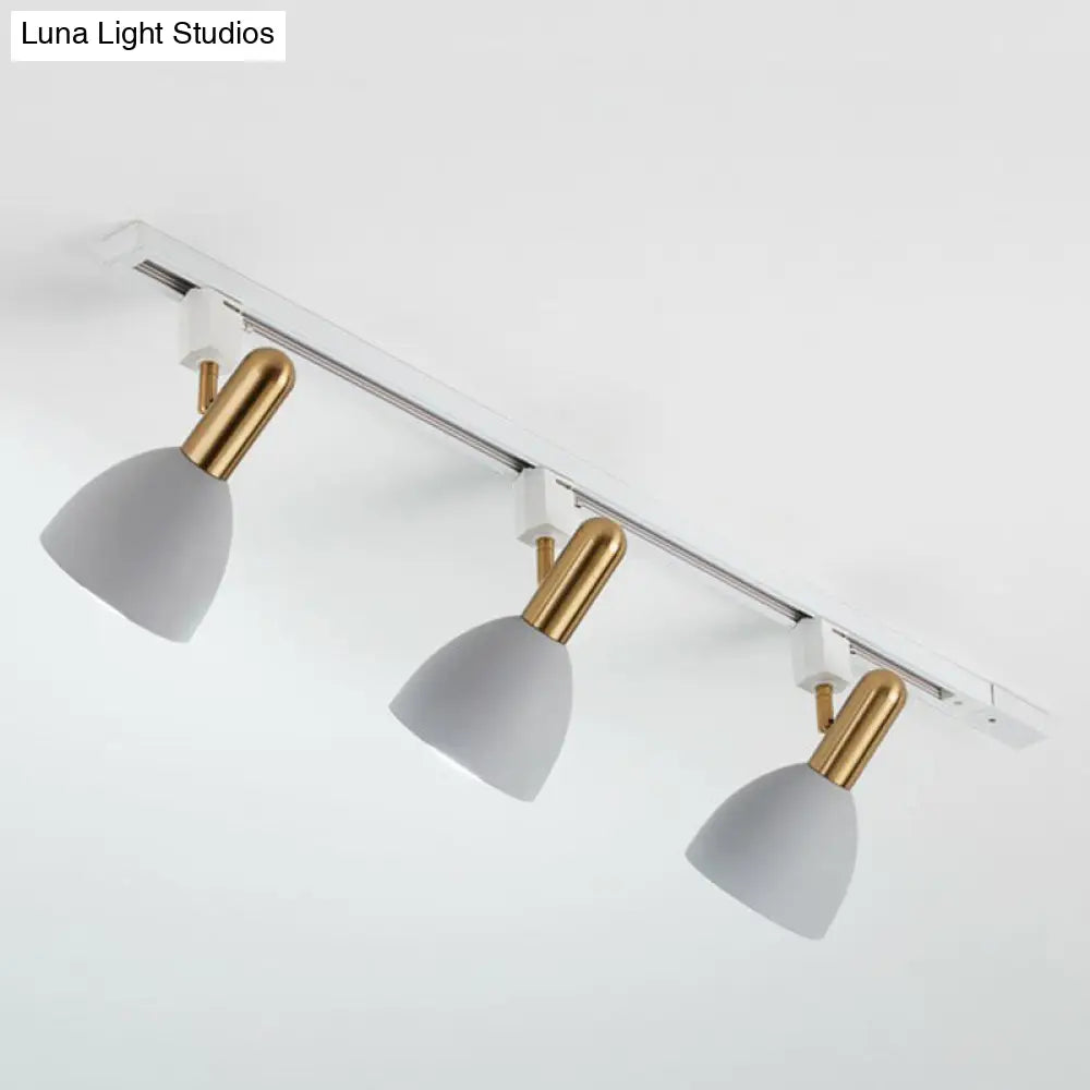 DecorBites™ DecorBites™ Sleek Macaron Style Metal Semi Flush Tracklight Spotlight - Perfect for Living Room