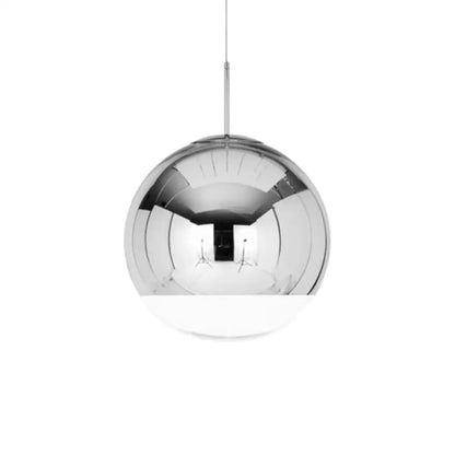 Sleek Metal Globe Pendant Ceiling Light, Chrome/Gold Finish, 1-Light for Chic Décor, Available in Multiple Sizes (6"/8"/10"W)