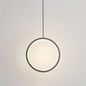 Sleek Metal LED Hanging Lamp Kit - Stylish Ring Pendant Light for Bedside Suspension