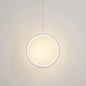 Sleek Metal LED Hanging Lamp Kit - Stylish Ring Pendant Light for Bedside Suspension