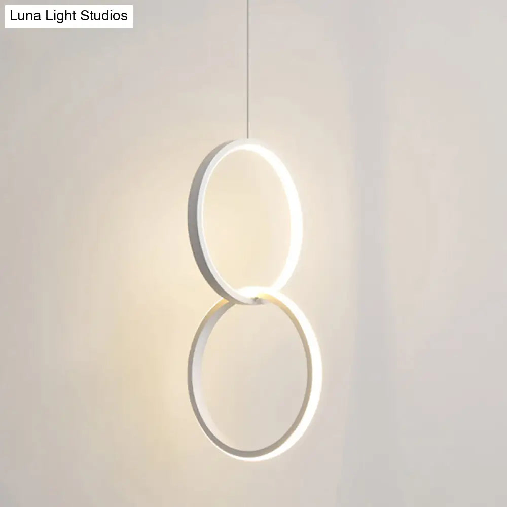 Sleek Metal LED Hanging Lamp Kit - Stylish Ring Pendant Light for Bedside Suspension