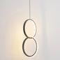 Sleek Metal LED Hanging Lamp Kit - Stylish Ring Pendant Light for Bedside Suspension