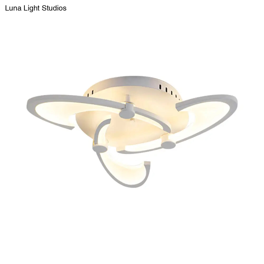 DecorBites™ DecorBites™ Sleek Modern Floral Flush Mount Lamp - 3/6/12-Head Acrylic Semi Flush Ceiling Light in Warm/White Light
