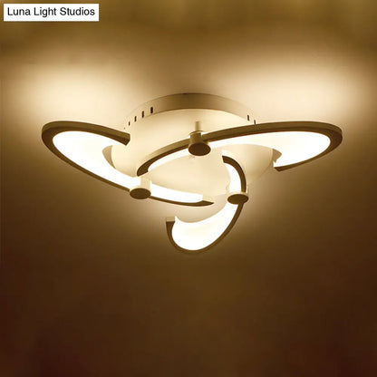 DecorBites™ DecorBites™ Sleek Modern Floral Flush Mount Lamp - 3/6/12-Head Acrylic Semi Flush Ceiling Light in Warm/White Light