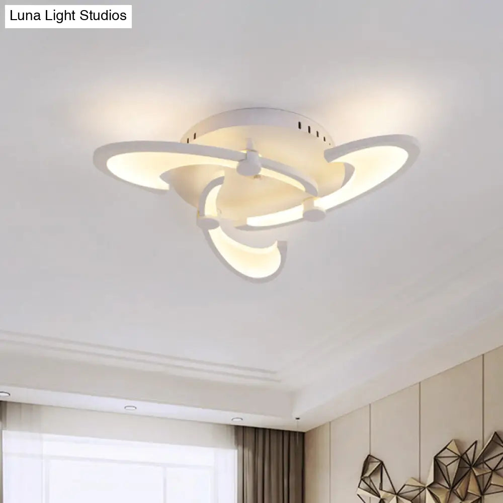 DecorBites™ DecorBites™ Sleek Modern Floral Flush Mount Lamp - 3/6/12-Head Acrylic Semi Flush Ceiling Light in Warm/White Light