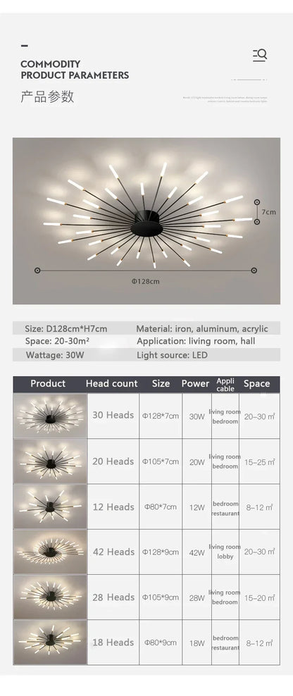 Sleek Nordic LED Chandelier for Modern Home