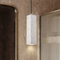 Sleek Nordic Marble LED Pendant Light - Modern Slim Cuboid Design, 1 Head, White Color