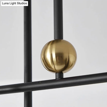 DecorBites™ DecorBites™ Sleek Opal Glass Semi Flush Ceiling Light Fixture - 6-Bulb Minimalistic Flush Mount for Living Room