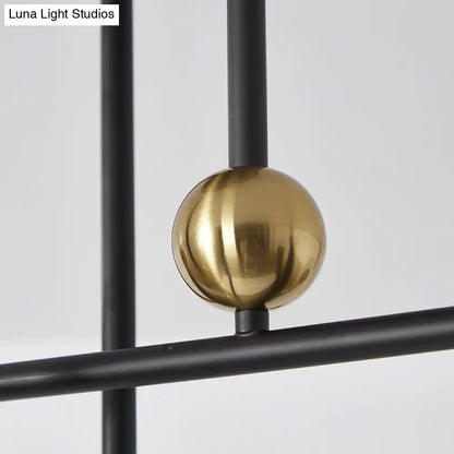 DecorBites™ DecorBites™ Sleek Opal Glass Semi Flush Ceiling Light Fixture - 6-Bulb Minimalistic Flush Mount for Living Room