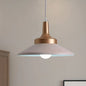 Sleek Pink Saucer Suspension Light - Minimal Metal 1-Head Ceiling Hang Fixture, 12"/14" Width