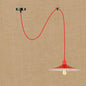 Sleek Red Metal Pendant Light for Living Room - 1 or 3-Head Swag Design