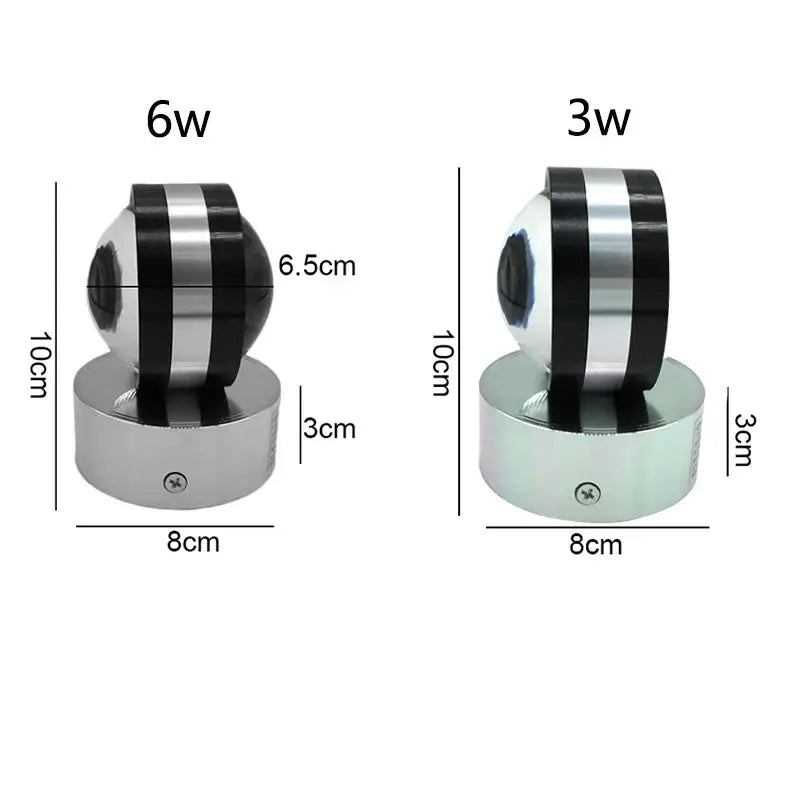 Silver and black magnetic door stop with sleek spherical design for decorbites crystal led wall and led wall light decor