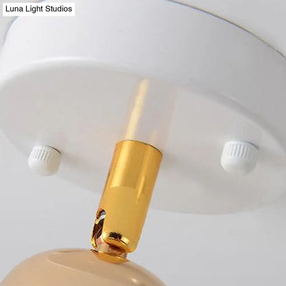 DecorBites™ DecorBites™ Sleek Single Metallic Flush Ceiling Light for Tapered Entryways