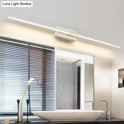 DecorBites™ DecorBites™ Sleek Slim Rod Bathroom LED Vanity Wall Light Fixture - Minimalist, Metal Wall Mount