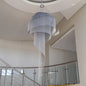 Sleek Spiral Tassel Chandelier: Modern 4-Light Ceiling Fixture for Hall