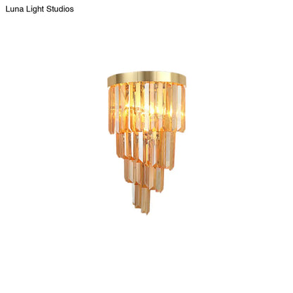 DecorBites™ DecorBites™ Sleek Spiral Wall Mount Light Metal Wall Lamp with Crystal Accents – Ideal for Living Room Décor