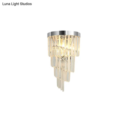 DecorBites™ DecorBites™ Sleek Spiral Wall Mount Light Metal Wall Lamp with Crystal Accents – Ideal for Living Room Décor