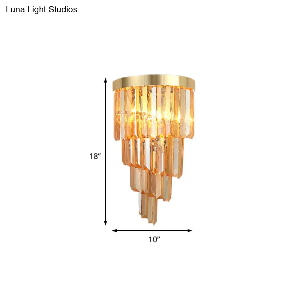 DecorBites™ DecorBites™ Sleek Spiral Wall Mount Light Metal Wall Lamp with Crystal Accents – Ideal for Living Room Décor