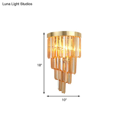 DecorBites™ DecorBites™ Sleek Spiral Wall Mount Light Metal Wall Lamp with Crystal Accents – Ideal for Living Room Décor