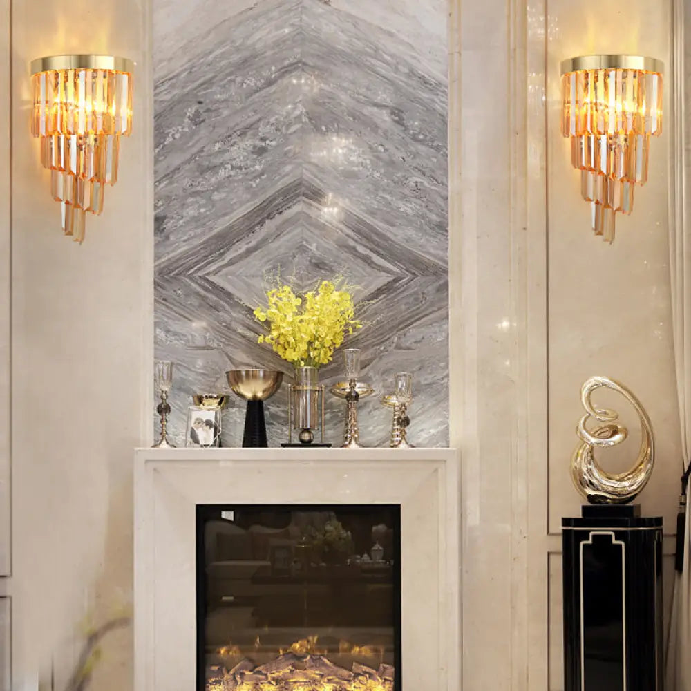 DecorBites™ DecorBites™ Sleek Spiral Wall Mount Light Metal Wall Lamp with Crystal Accents – Ideal for Living Room Décor