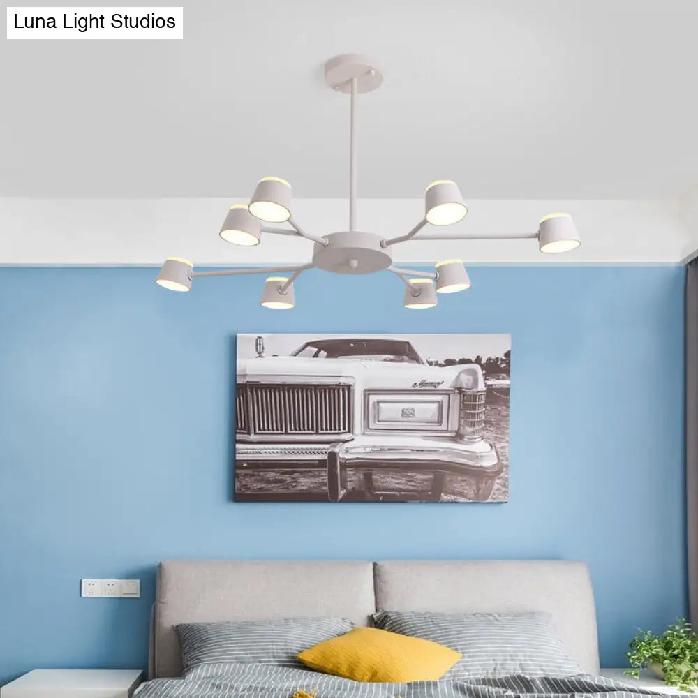 Lámpara colgante Sputnik elegante - Araña moderna de metal con 8 luces para dormitorio