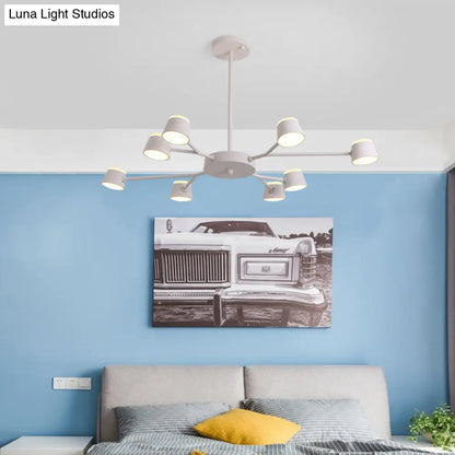 Lámpara colgante Sputnik elegante - Araña moderna de metal con 8 luces para dormitorio