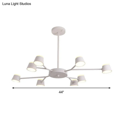 Lámpara colgante Sputnik elegante - Araña moderna de metal con 8 luces para dormitorio