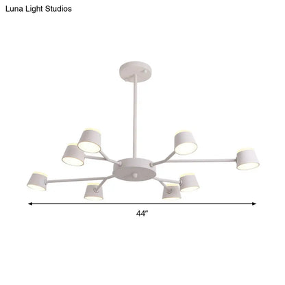 Lámpara colgante Sputnik elegante - Araña moderna de metal con 8 luces para dormitorio