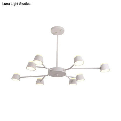 Lámpara colgante Sputnik elegante - Araña moderna de metal con 8 luces para dormitorio