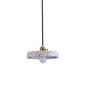 Sleek Terrazzo Single Pendant Lamp: Round Bedside Hanging Light Fixture with Rotary Switch