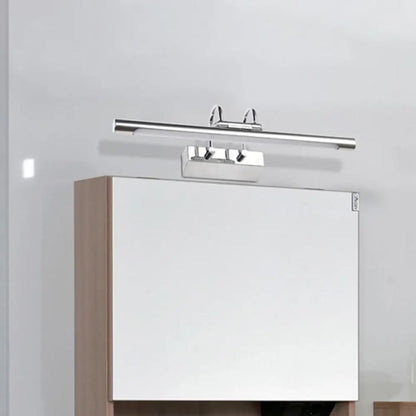 DecorBites™ DecorBites™ Sleek Tube Shaped LED Vanity Lamp: Stainless Steel, Wall Mounted, Chrome Finish