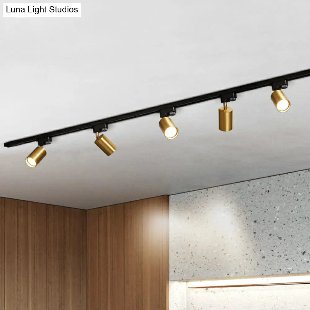 DecorBites™ DecorBites™ Sleek Tube Track Spotlight: Modern Metallic Semi Flush Ceiling Light for Bars