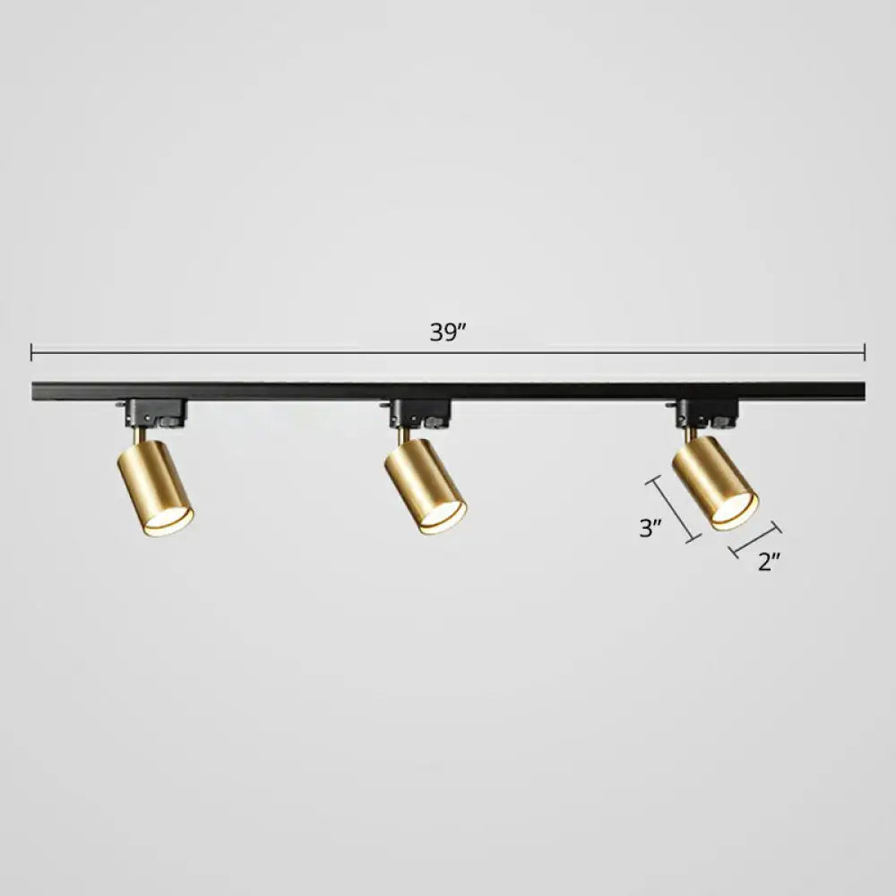 DecorBites™ DecorBites™ Sleek Tube Track Spotlight: Modern Metallic Semi Flush Ceiling Light for Bars