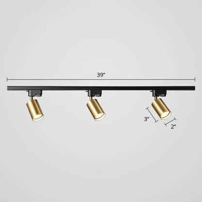 DecorBites™ DecorBites™ Sleek Tube Track Spotlight: Modern Metallic Semi Flush Ceiling Light for Bars